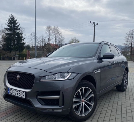 Jaguar F-Pace cena 97800 przebieg: 140000, rok produkcji 2017 z Dębica małe 172